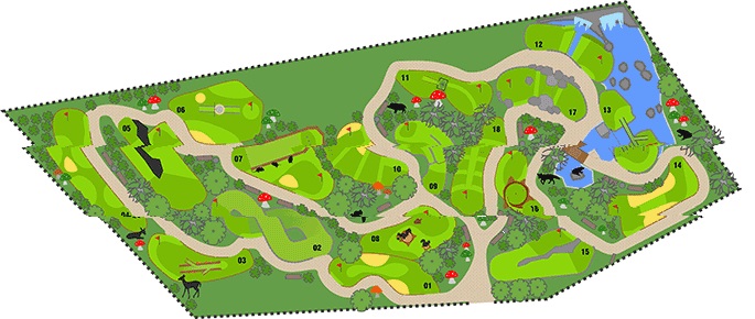 Adventure Golf course map